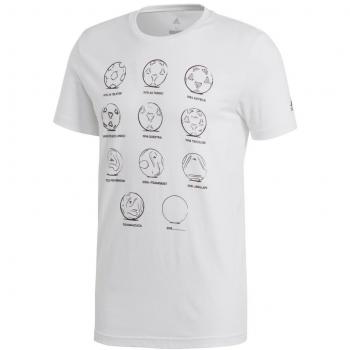 Adidas Road to Russia – Camiseta, Hombre, CW2092, Blanco, Extra-Large