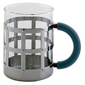 Alessi - Taza (acero y cristal), diseño de Michael Graves