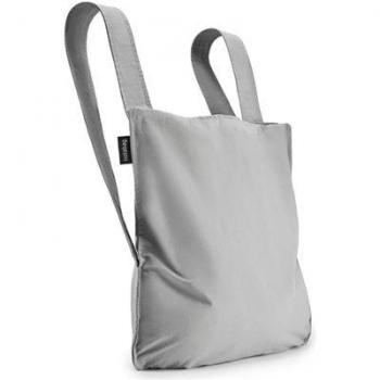 Mochila-bolsa 2 en 1 Notabag original Gris, resistente al agua, reutilizable y plegable