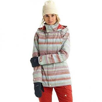 Burton Jet - Chaqueta de Snowboard para Mujer, Mujer, Color Aqua Gray Revel, tamaño Small