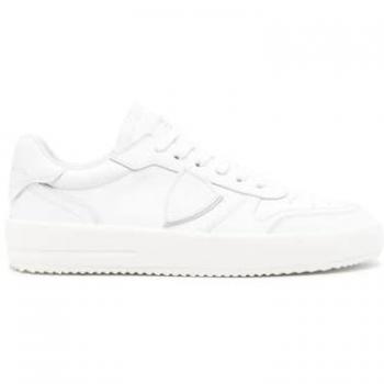 Philippe Model Women's White Leather Sneakers VNLD V001 with Perforations Size 10 US