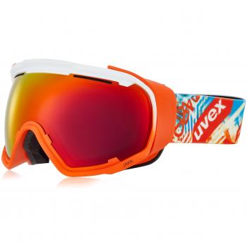 Uvex jakk Sphere – Gafas de esquí, Otoño-Invierno, Unisex, Color White-Orange Mat, tamaño Talla única