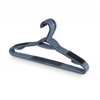 Domopak Living - Perchero de plástico Gris, 42 cm, 5 Unidades