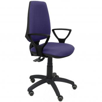 Piqueras y Crespo Silla Elche S Bali Azul Claro Brazos FIJOS Ruedas Oficina, Tela, 109x46x46 cm