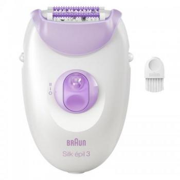 Braun Silk-épil 3 3000 Epilator for Body and Legs - White & Purple, 1 pc