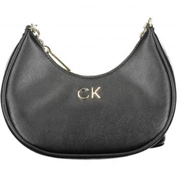 Calvin Klein Elegant Black Chain Shoulder Bag - Recycled Polyester and Synthetic Material, One Size