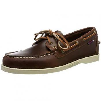 Sebago Portland Waxed Men's Boat Shoes in Brown