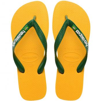 Chanclas Havaianas Brasil Logo para niños color amarillo