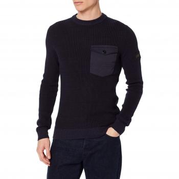 JACK & JONES Jcocraft Knit Crew Neck, suéter para Hombre, Azul, Medium