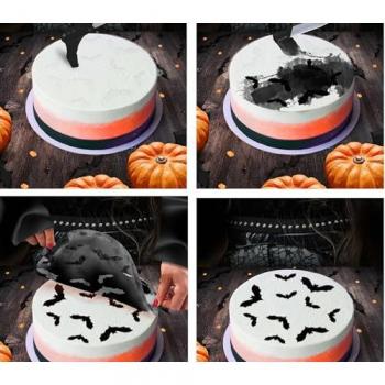 Plantilla Decorativa de Murciélago para Pasteles 25 cm - Ideal para Halloween y Fiestas Temáticas