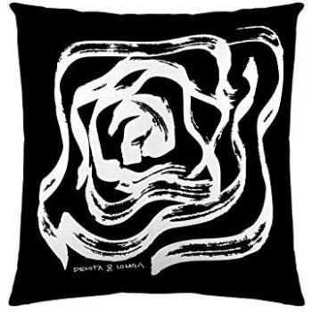 Devota & Lomba Rosas Funda de cojín, Algodón, Multicolor, 60x60x0.1 cm