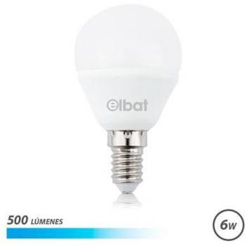 Elbat Bombilla LED G45 6W 500LM E14 Luz Fría - Ahorro de Energía - Larga Vida Útil - Bajo Consumo - Color Blanco