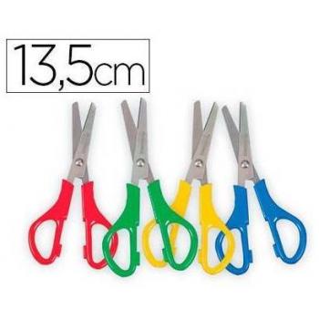 Tijera Escolar para zurdos Liderpapel 13,5cm de Acero inoxidable Pack de 24 unidades