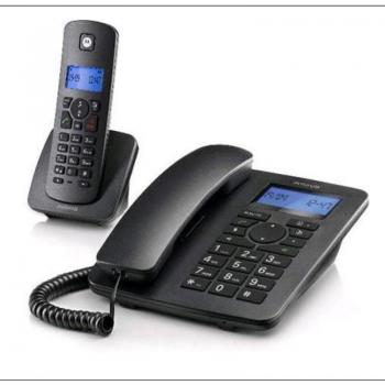 Teléfono DECT/analógico Motorola C4201 con Identificador de llamadas