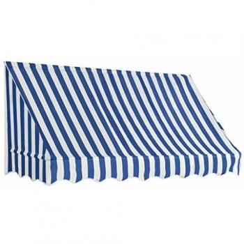 vidaXL Toldo para Bar 200x120cm Azul y Blanco Accesorios Casa Jardín Terraza