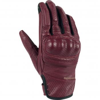 Guantes de Moto Bering Score para Mujer - Borgoña Perforados (Talla L)