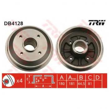 TRW DB4128 Tambores de Frenos
