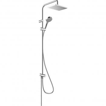 Hansgrohe - Sistema de Ducha VERNIS SHAPE sin grifo, Columna de ducha o ducha de baño sin mezclador Vernis Shape 230 EcoSmart cromo