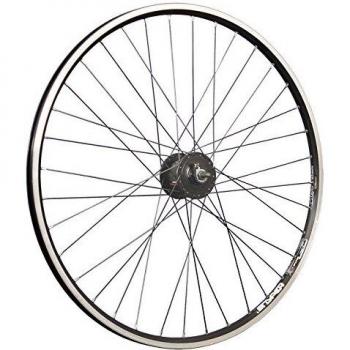 Rueda delantera de bicicleta 28 pulgadas Snyper Sport con dinamo de buje Shimano negra