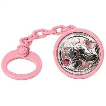 Pinza Chupete Plata Ley 925M Beltrami 20Cm. Patucos Rosa Bebé