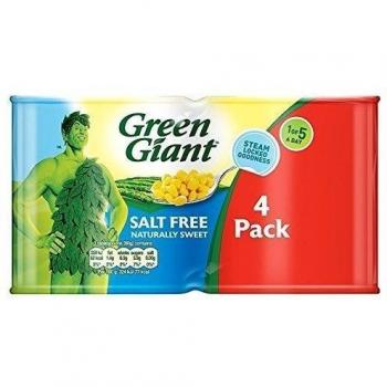 Verde Maíz dulce gigante No Agregado Sal 4 x 198g