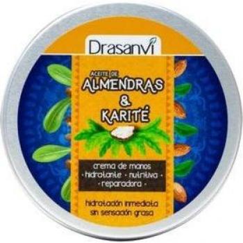 Drasanvi Crema de Manos Hidratante con Aceite de Almendras Dulces y Manteca de Karité 75ml