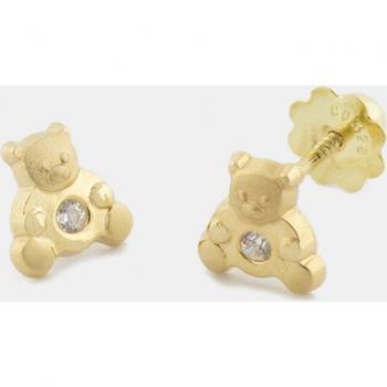 Pendientes de bebé de oro con circonita