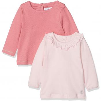 Petit Bateau Lot 2 Tsml, Camiseta de Manga Larga para Bebés,