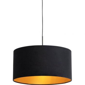 Lámpara colgante de terciopelo negro y oro 50 cm - COMBI