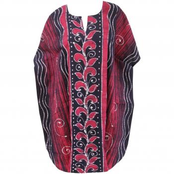 La Leela señoras 5 en 1 peso ligero 100% túnica mano dalgodón dbatik tapa floja vestido noche ddtraje baño dkimono boho ocasional encubren ropa playa más corta ocasional la noche caftán color rosa