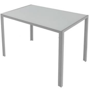 Mesa Fija de Cocina Cica Cristal Blanco 105x75x60 cm