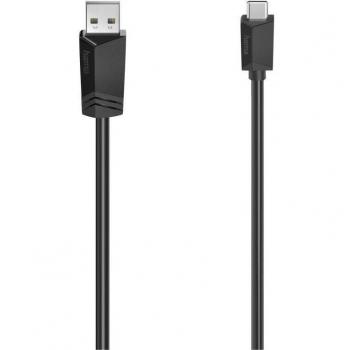 Cable USB A a USB C Hama 00200633 Negro