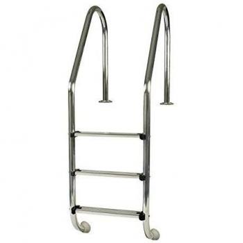 Gre 40110 - Escalera Standard de Acero Inoxidable para Piscina Enterrada, 154 cm