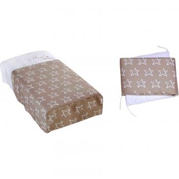 Alondra 9L2G-014 - Set edredón y protector, cuna de 70 x 140 cm, 2 piezas, color beige claro