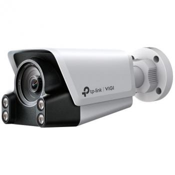Cámara de seguridad IP Bullet VIGI 4MP Full-Color 4mm, resolución 2688 x 1520 píxeles, diseño para instalación en pared, fabricada en plástico