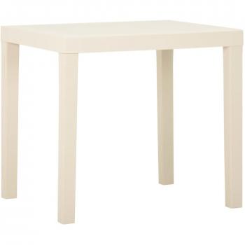 Mesa de jardín de plástico blanca 79x65x72 cm