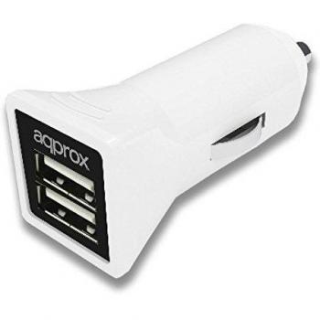 Approx APPUSBCAR31W - Cargador USB de coche, color blanco