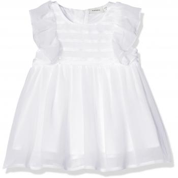NAME IT Nitsaline Dress Wl Mznb, Vestido para Bebés, Blanco