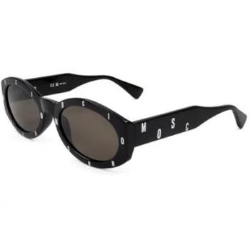 Moschino MOS141/S Stylish Black Sunglasses for Women, Size 55 MM