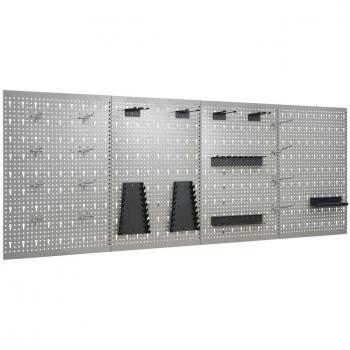 vidaXL Wall-mounted Peg Boards 4 pcs 40x58 cm Steel