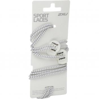 2XU Performance Locked Laces, OSFA, White/White, Unisex