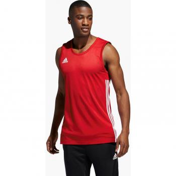 Camiseta sin mangas Adidas 3g Speed Reversible para hombre en color rojo (modelo Dy6595)