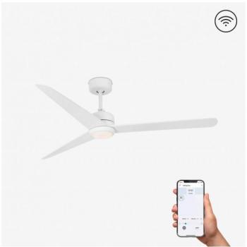 Ventilador de techo Nuu Acero con luz Smart Fan DC de color blanco