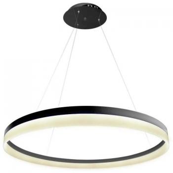 LEDBOX Lámpara colgante RING 73W, negro, Triac regulable, Ø100cm, Blanco neutro
