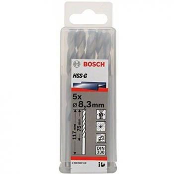 Bosch 2 608 585 510 - Pack de 5 brocas para metal HSS-G, DIN 338