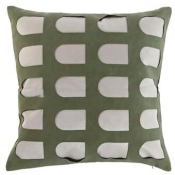 Cojín Decorativo Home ESPRIT Blanco Verde 45 x 10 x 45 cm