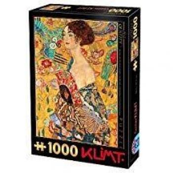 Rompecabezas D-Toys 1000 piezas - Gustav Klimt: Mujer con Abanico
