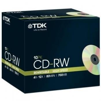 TDK 10 x CD-RW 700MB - CD-RW vírgenes