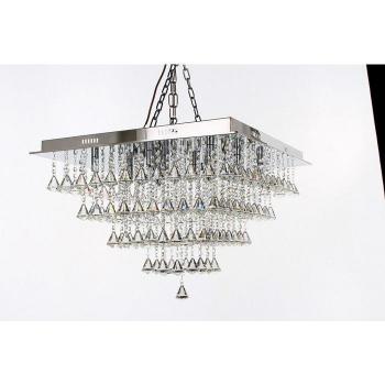 Lámpara colgante Parma Chrome 12 bombillas 43cm, tipo: lámpara colgante, características: diseño moderno, acabado en cromo pulido, incluye 12 bombillas, diámetro de 43 cm