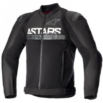 Chaqueta Deportiva Alpinestars SMX Air con Malla Tecnológica y Forro Cortavientos Negra Perforada para Motocicleta